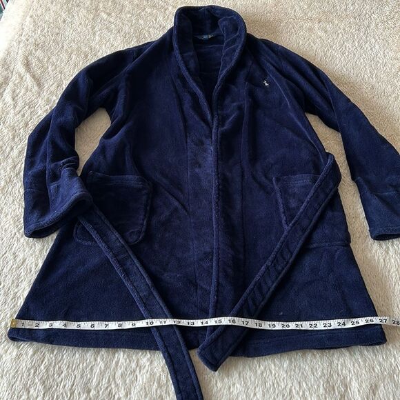Polo Ralph Lauren plushy robe blue size medium - Picture 9 of 16